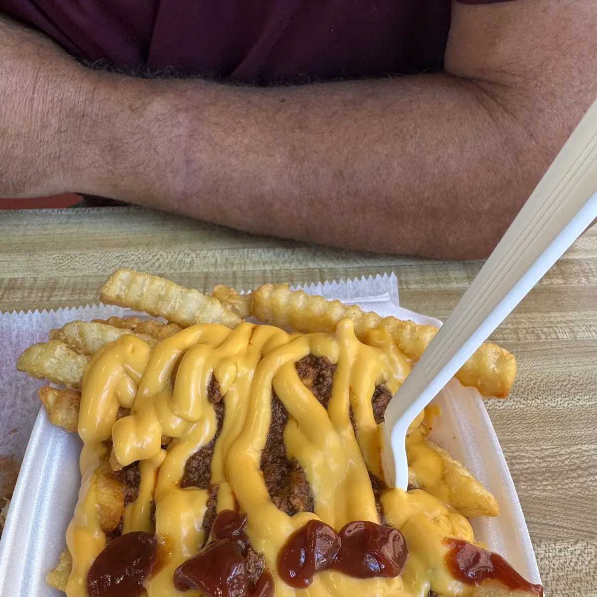 Crinkle Cut Chili Cheese Fries