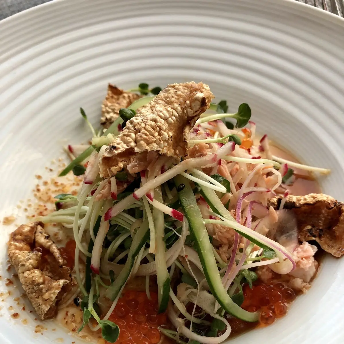 Salmon Skin Salad