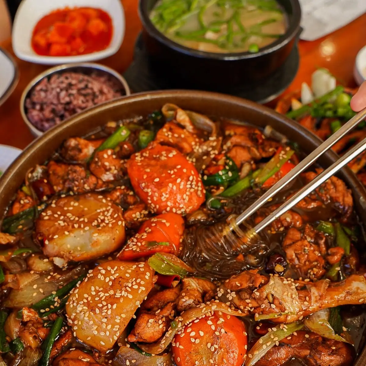 찜닭 Spicy Jjimdak Braised Chicken w Vegetables