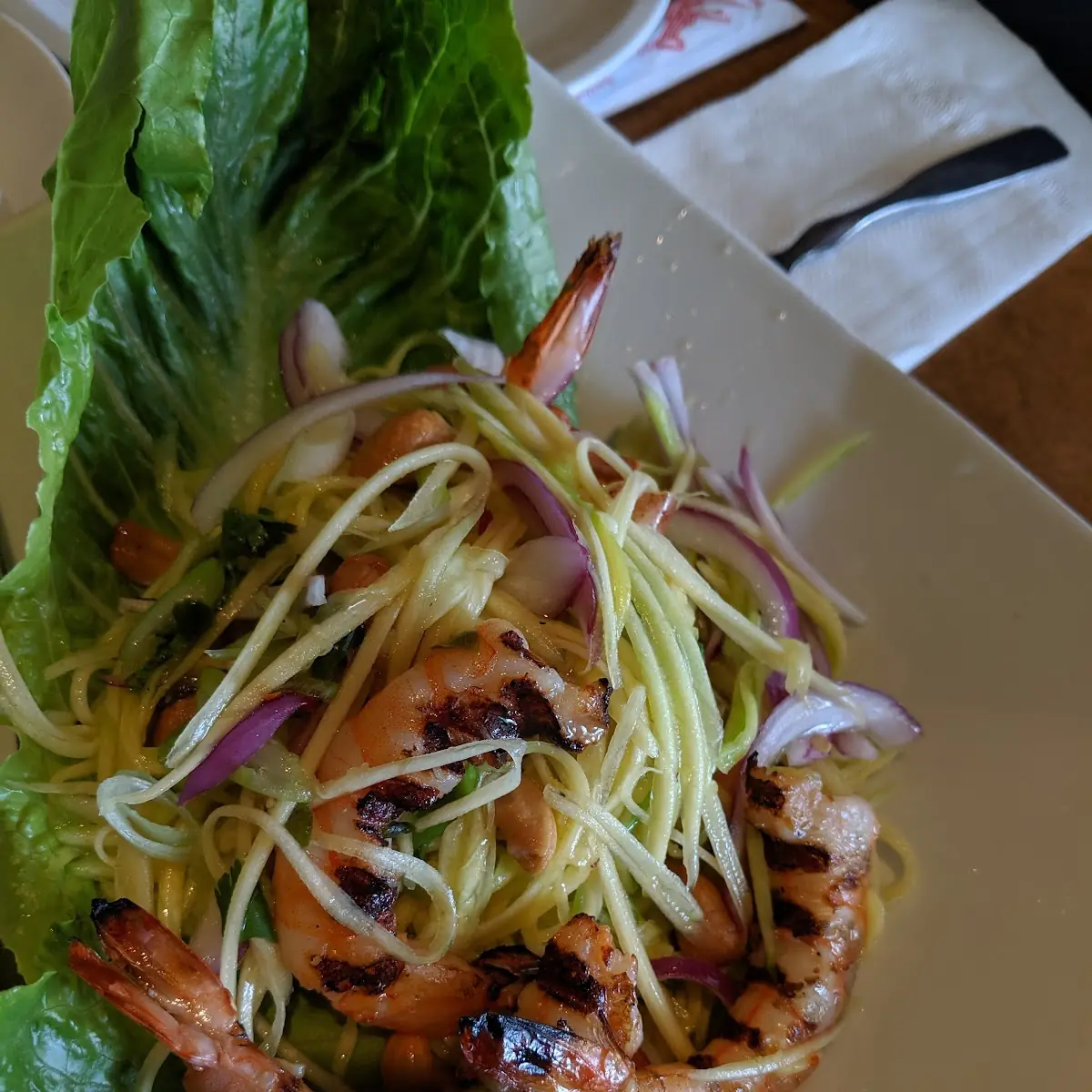 Mango Salad with Grilled Shrimp