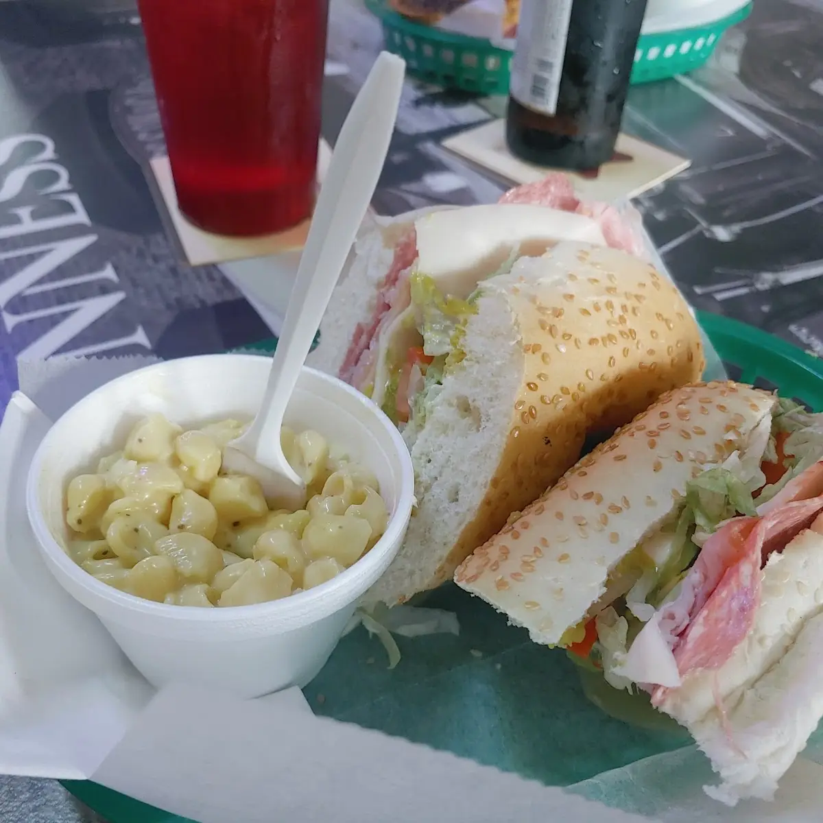 Italian Sub and Macaroni Salad