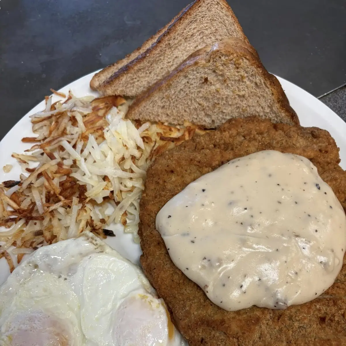 Country Fried Steak and Eggs
