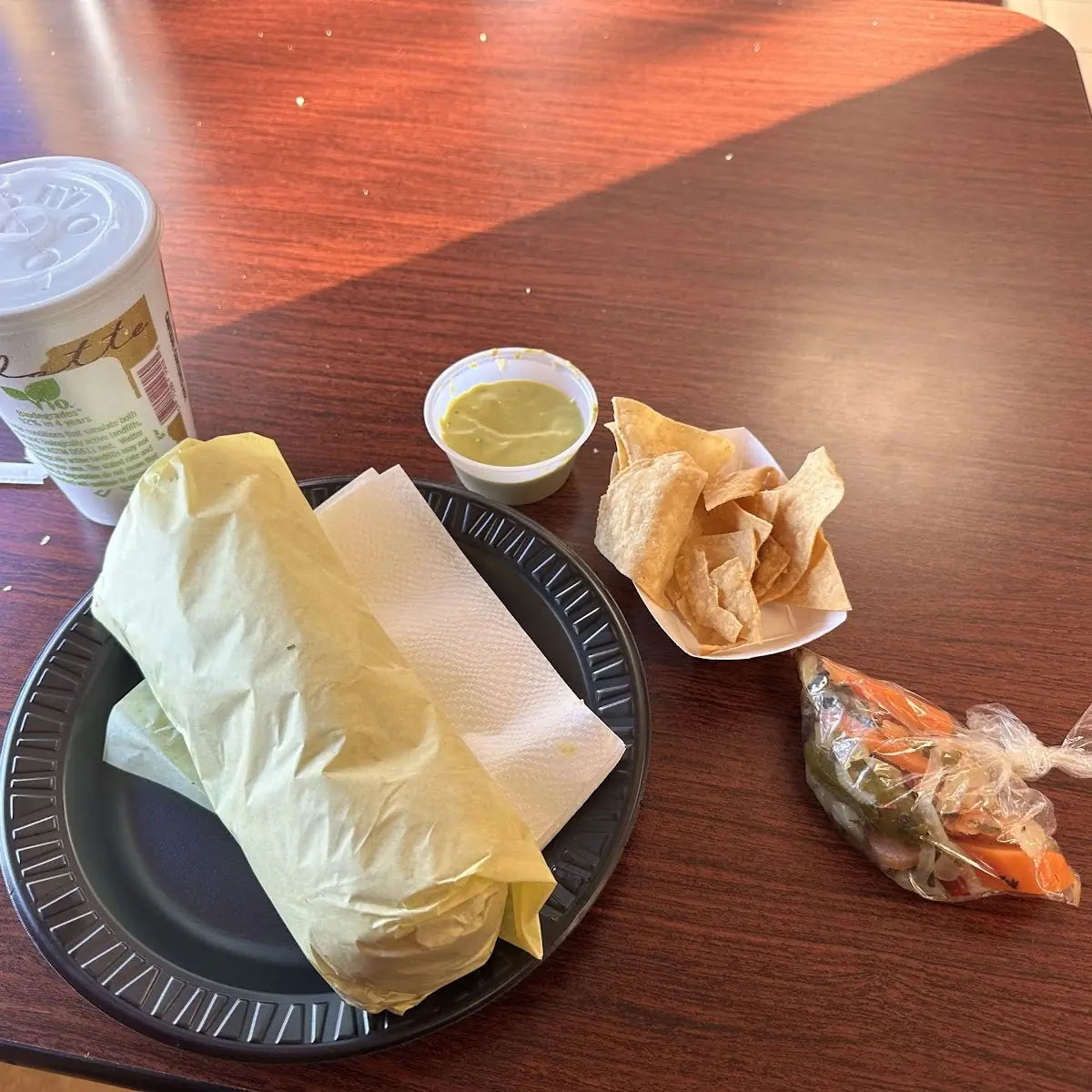 Pollo Asado Burrito with Chips