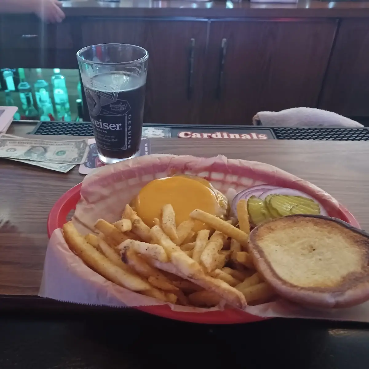 Cheese Burger and Fries
