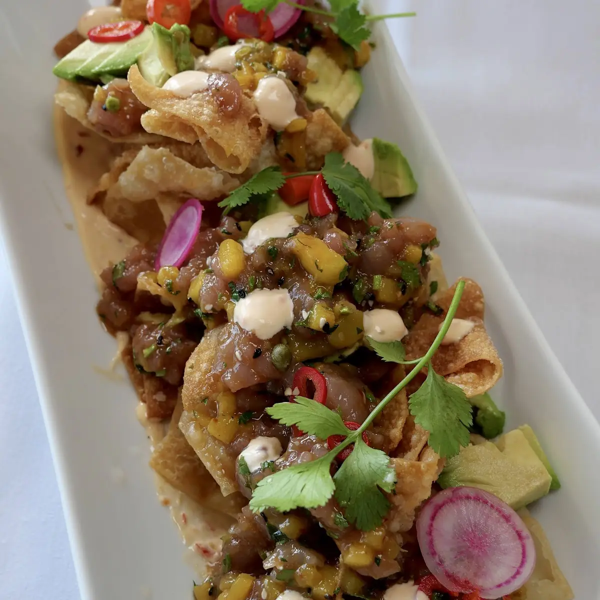 Tuna Poke Nachos