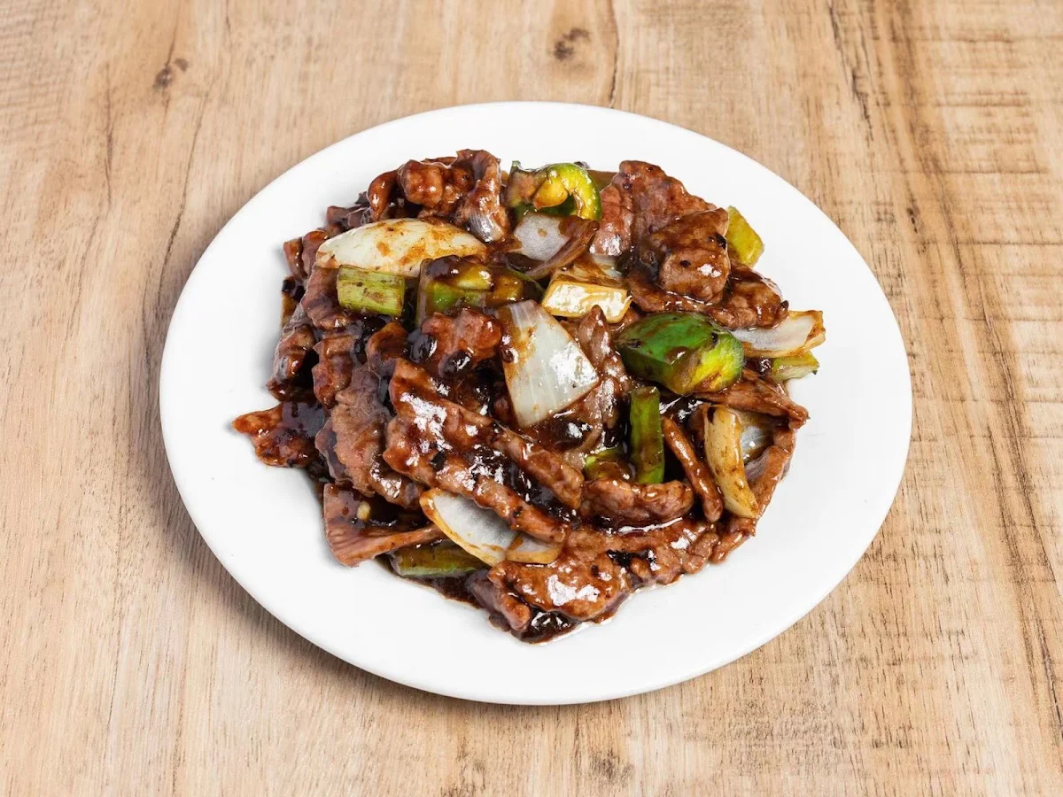 Beef with Black Bean Sauce, Peking Village Chinese Restaurant
