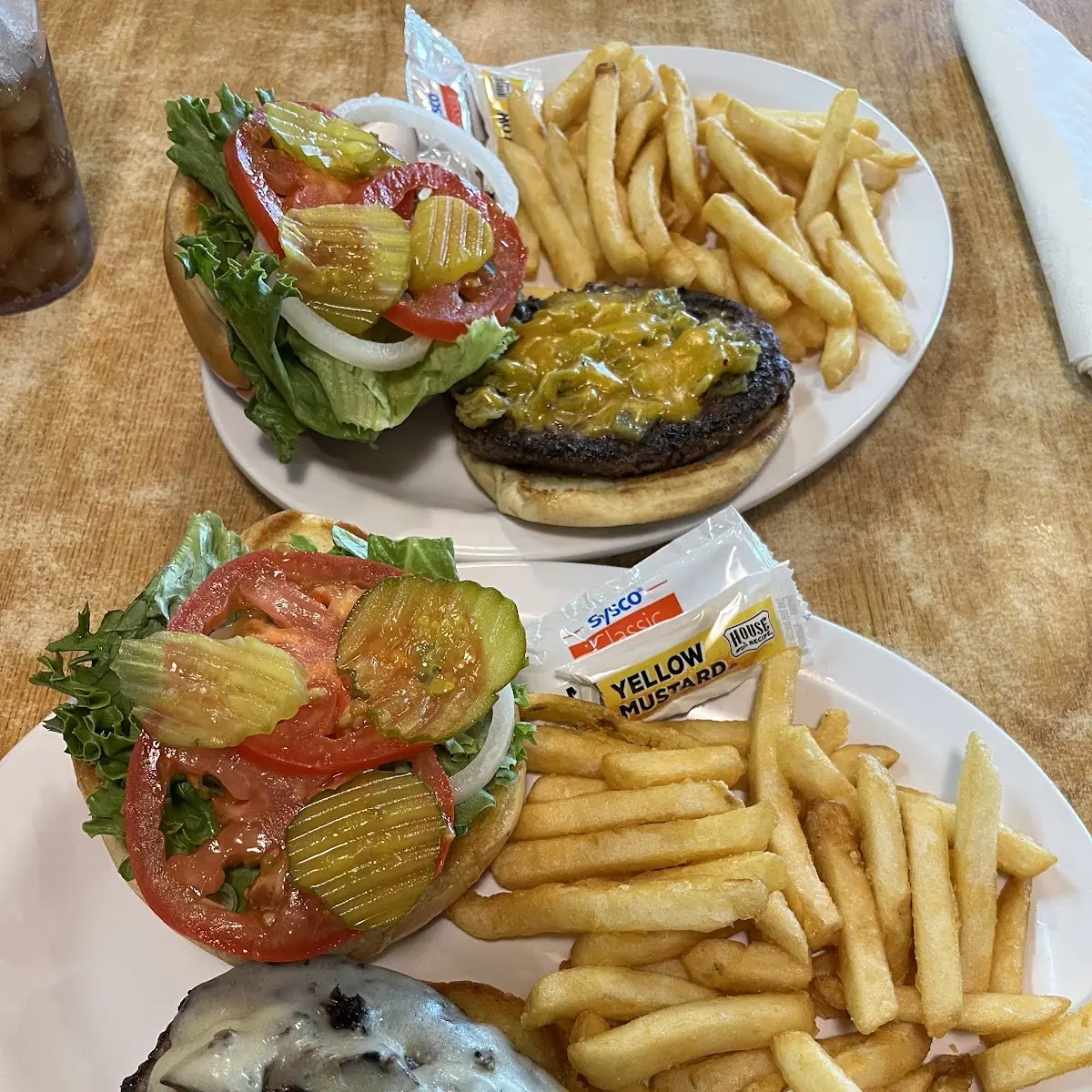 Mushroom Burger and Cheeseburger