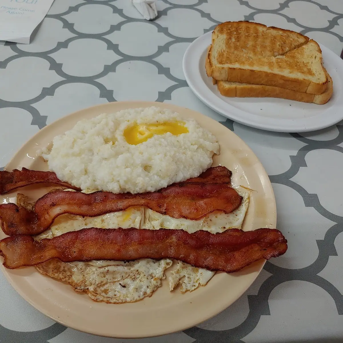 Bacon Eggs and Grits