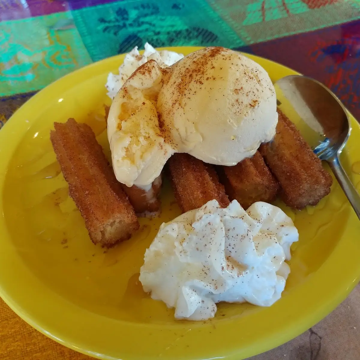 Churros with Vanilla Ice Cream