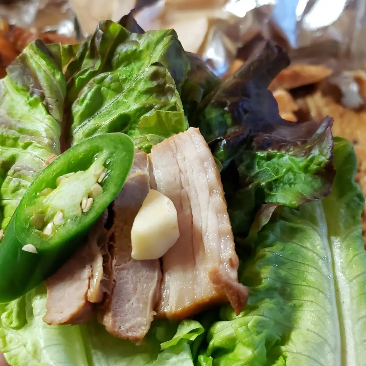 Boiled Thin Sliced Pork Belly w Fresh Kimchi