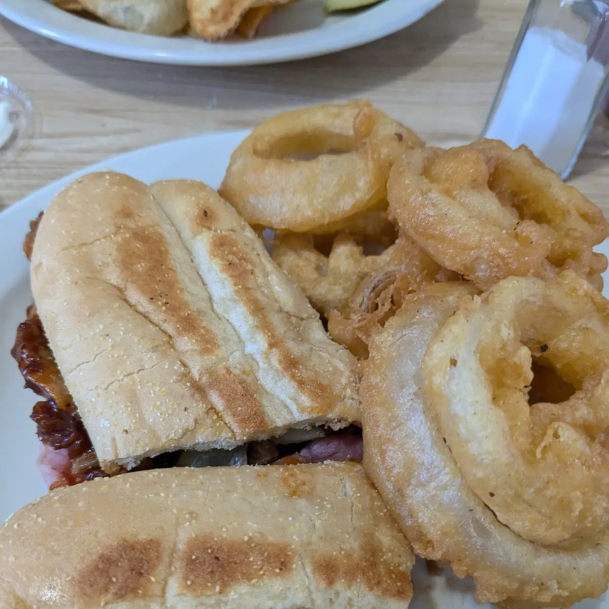 Cuban Sandwich and Onion Rings