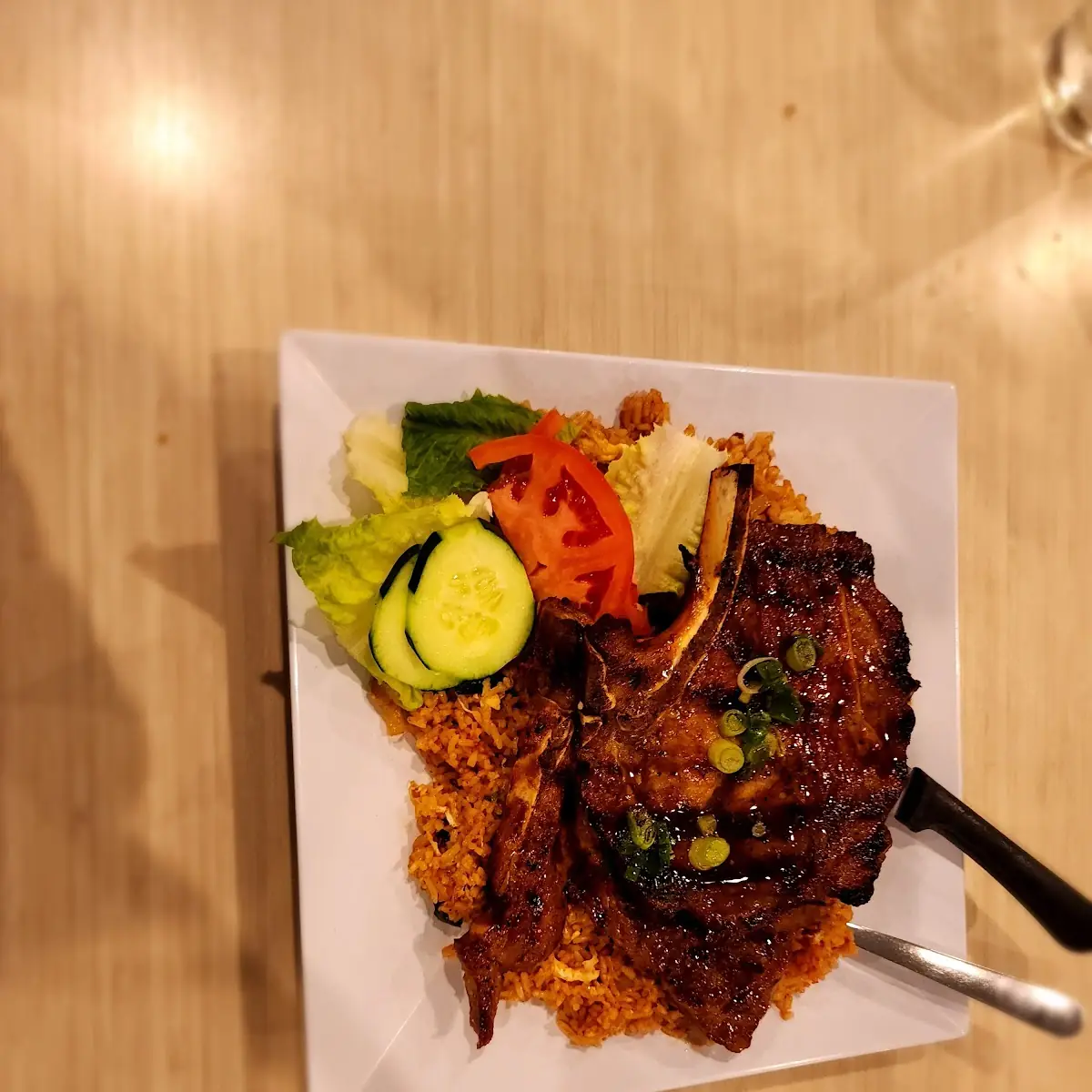 Spicy Fried Rice with Pork Chop
