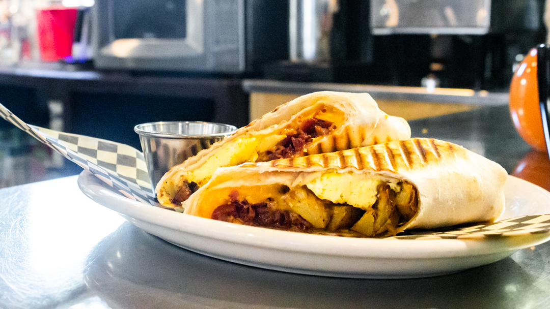 Panini Pressed Egg Burrito