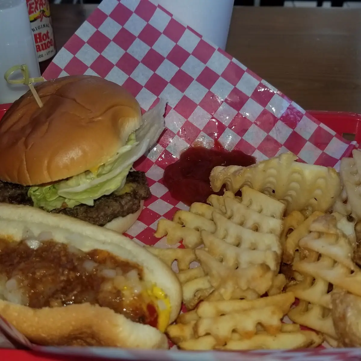 Cheeseburger Combo with an Additional Hot Dog