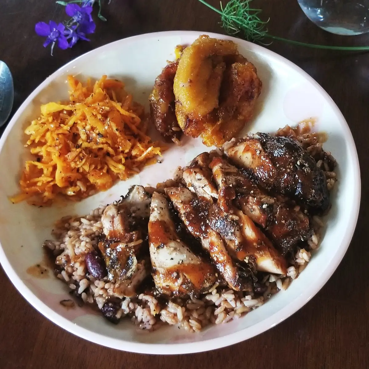 Salad and Plantains