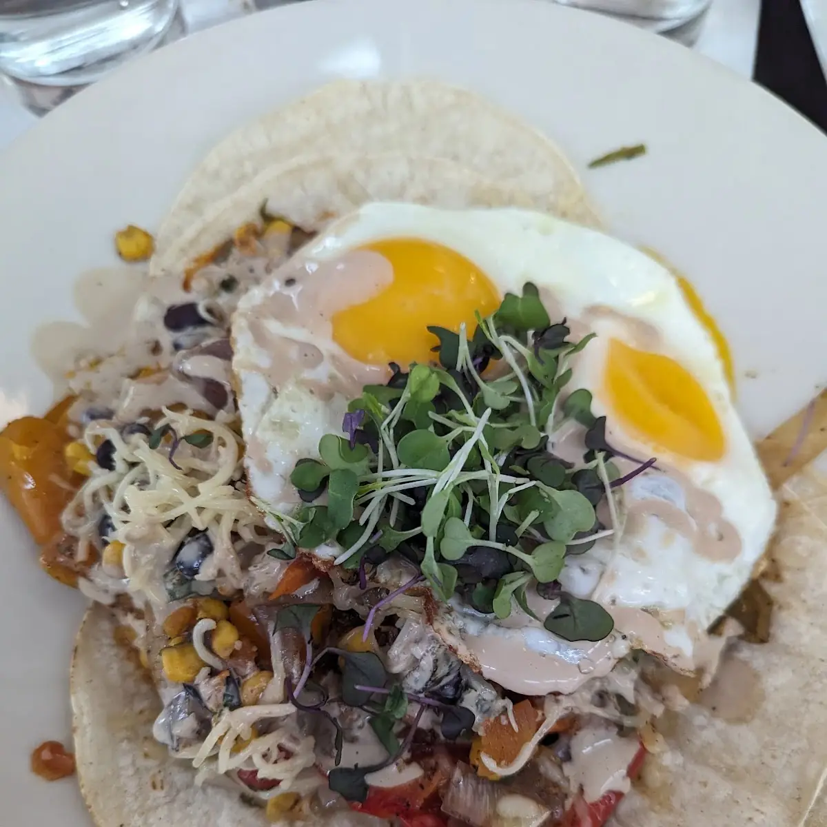 Jerk Chicken Chilaquiles
