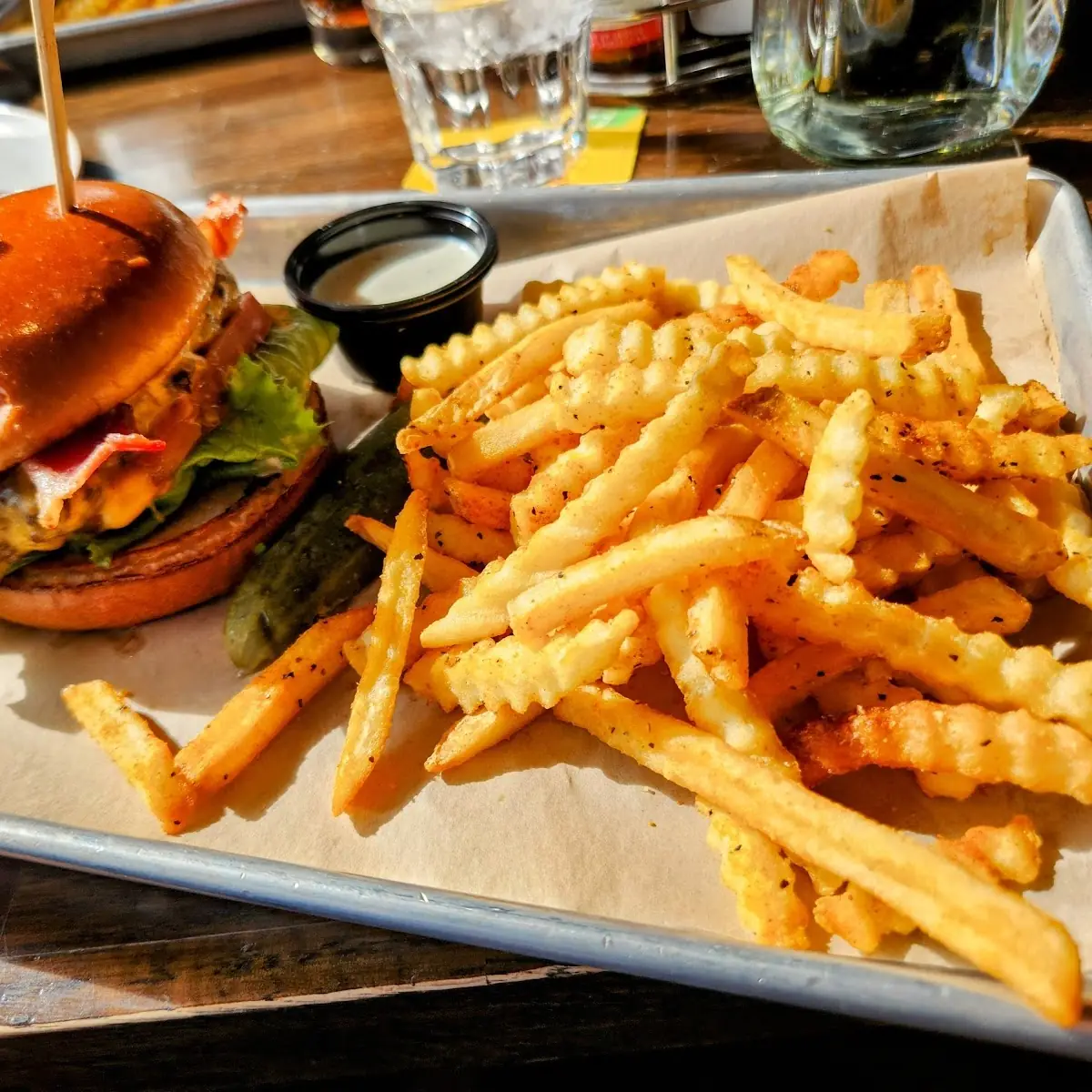 American Burger with Bacon