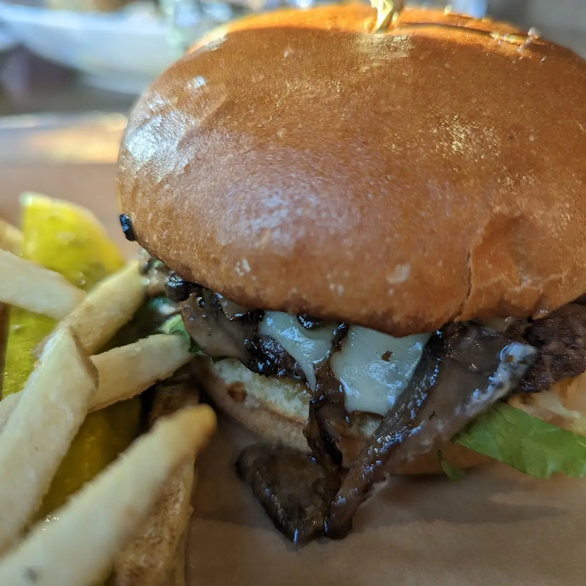 Mushroom Swiss Burger