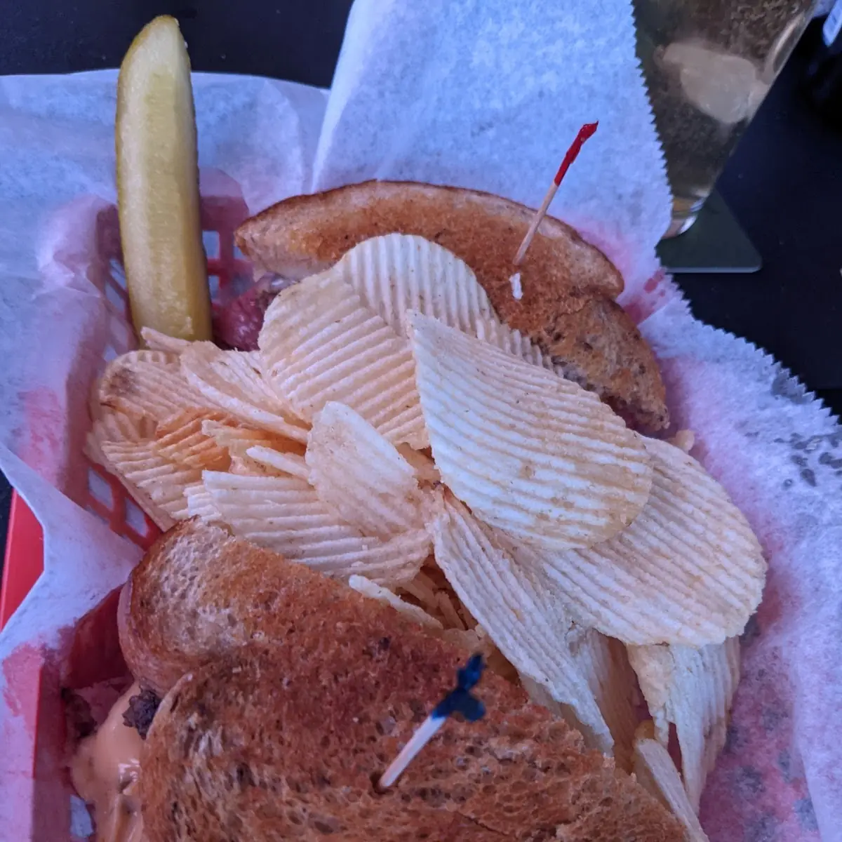 Rueben Burger with Chips