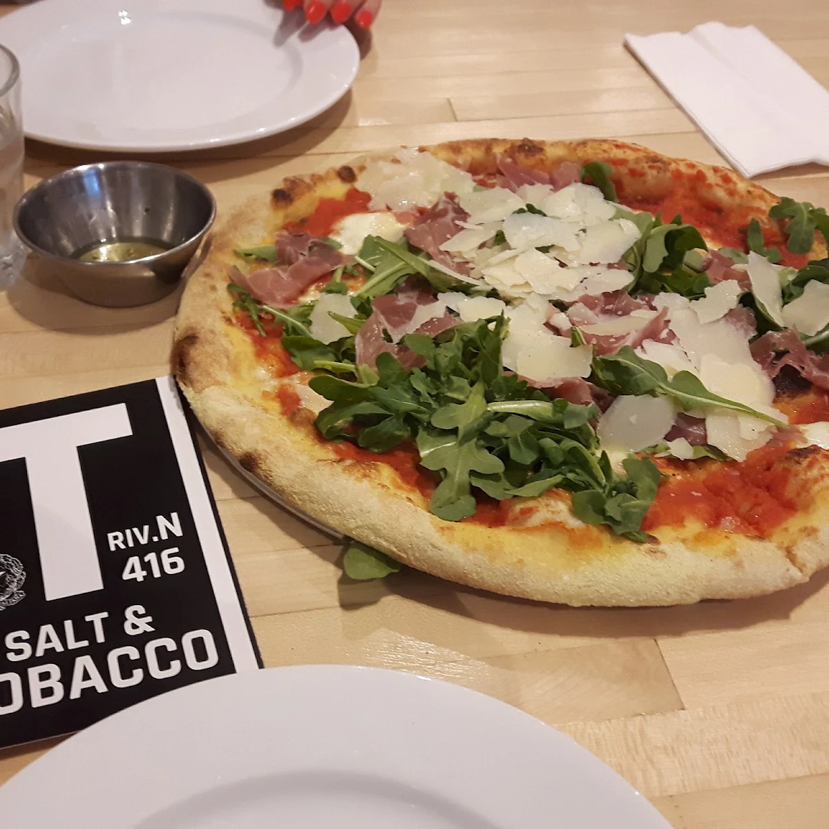 Arugula Prosciutto Pizza, Salt & Tobacco Pizzeria