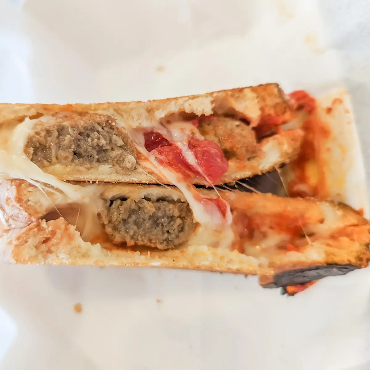 Smashed Meatball Sandwich