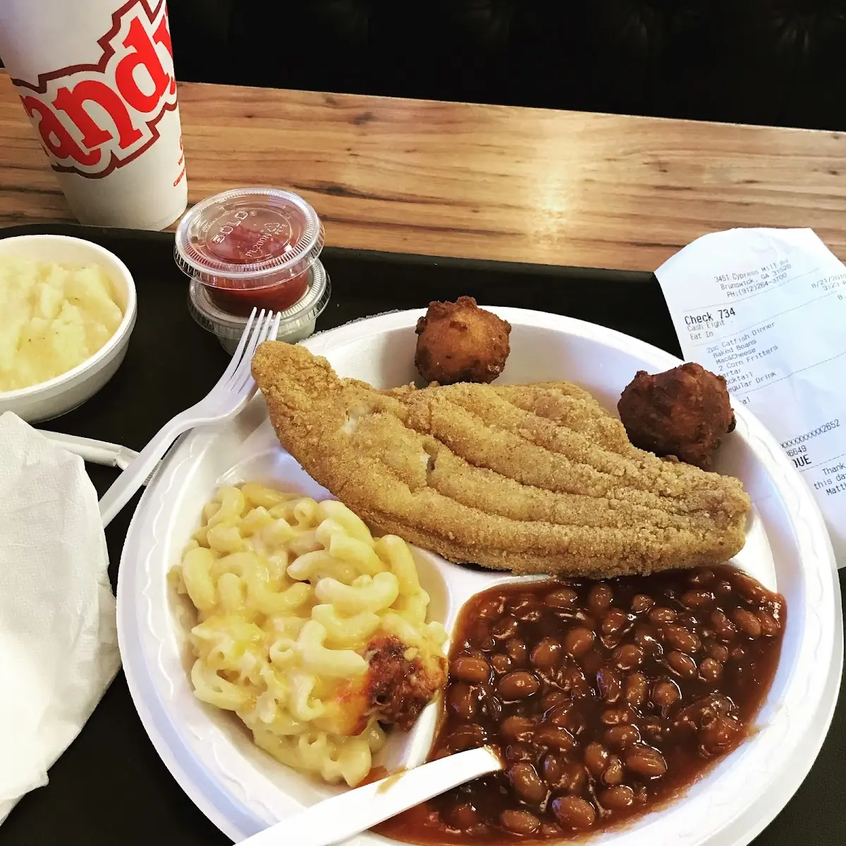 Catfish Dinner with Grits