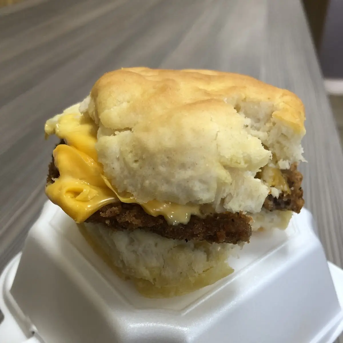 Steak Egg and Cheese Biscuit