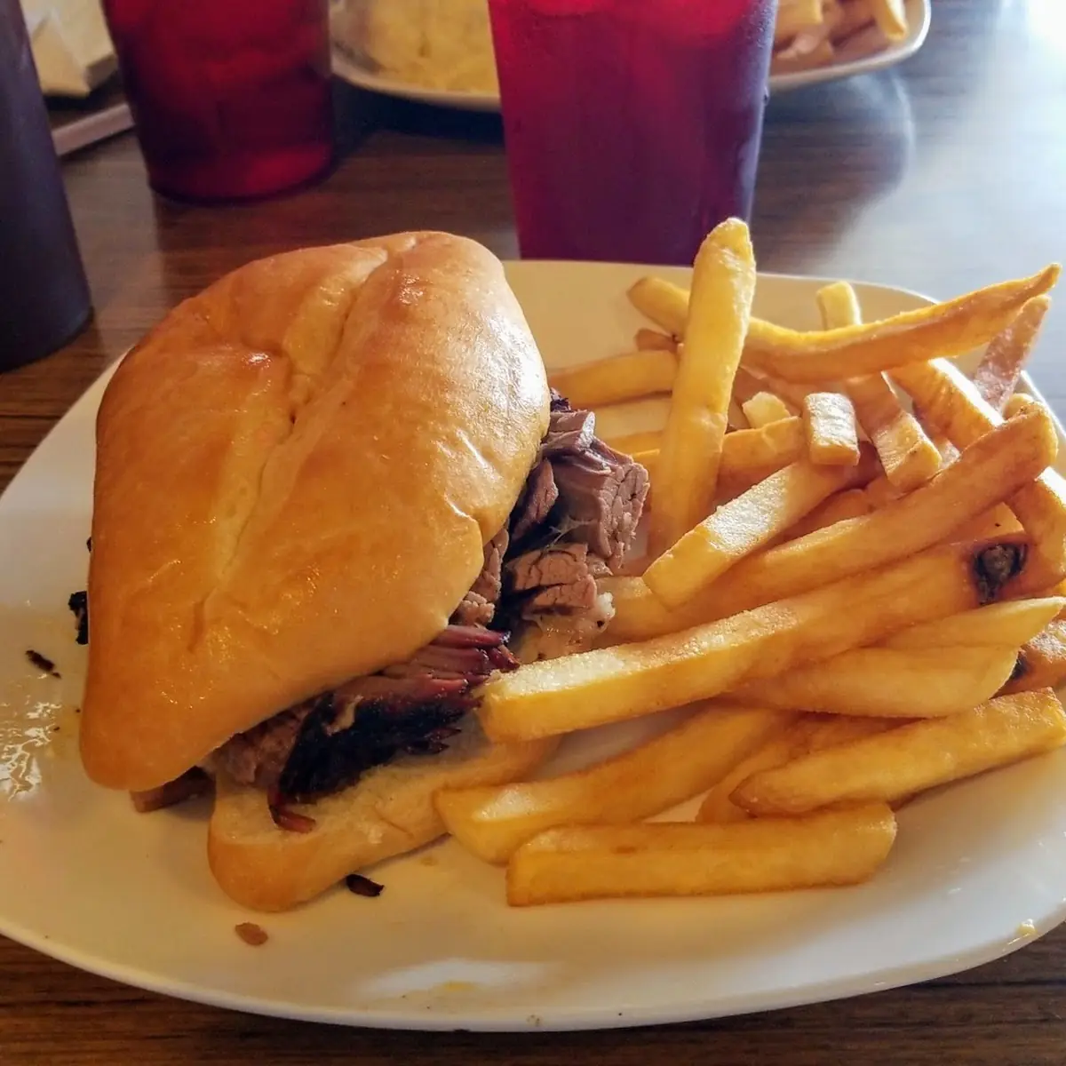 Brisket Sandwich with Fries