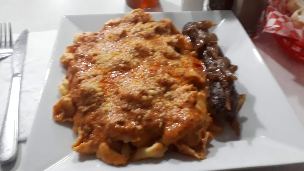Sausage and Tortellini in a Rosa Meat Sauce, Ciao Amici