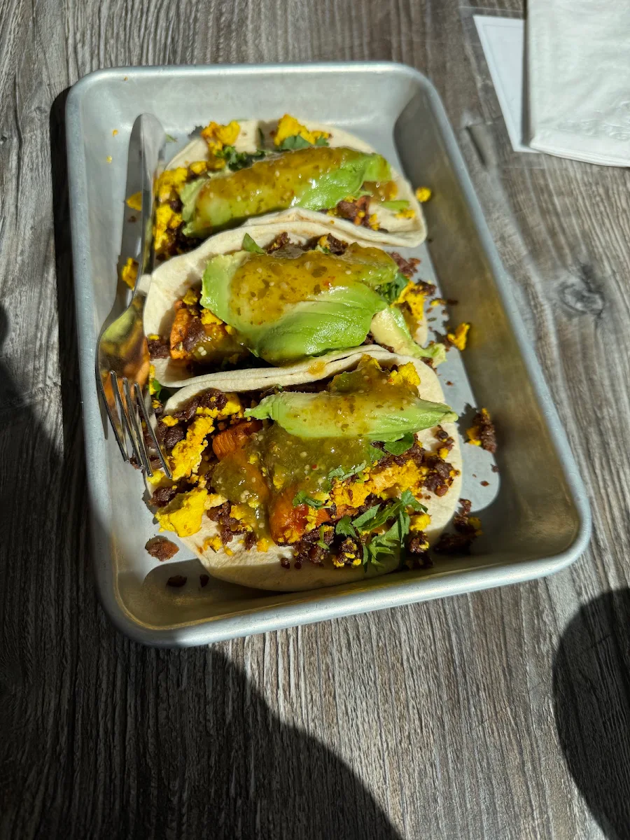 Vegan Breakfast Tacos on Flour Tortillas