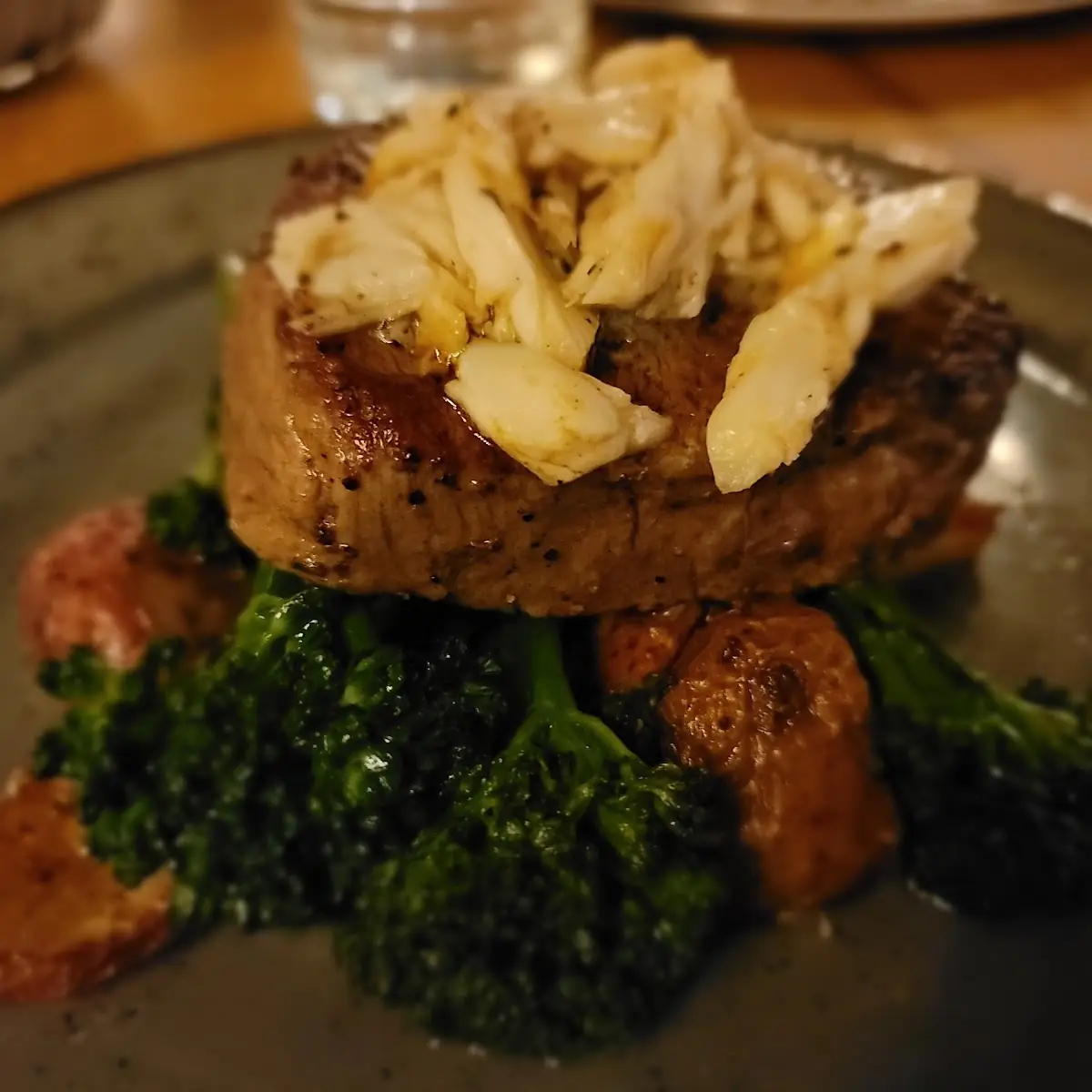 Filet Mignon and Crab Meat