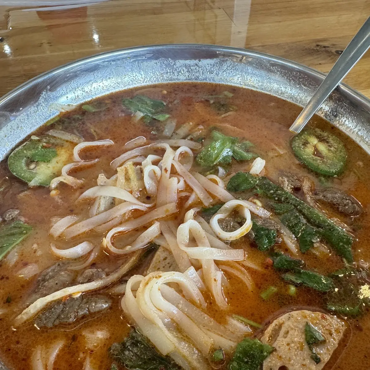 Spicy Beef Pho Noodle Soup