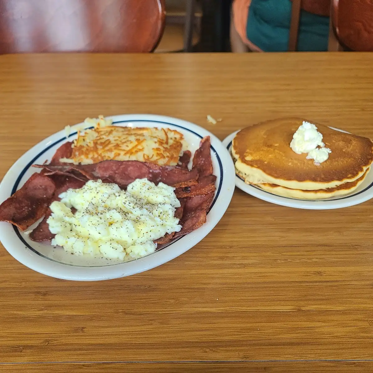 Scrambled Egg Whites and Turkey Bacon and Hash Browns