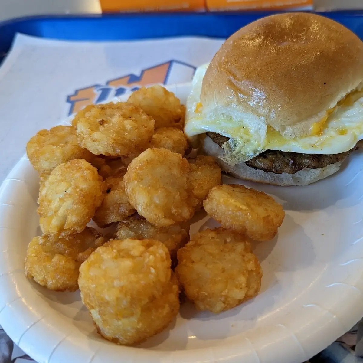 Breakfast Slider and Hash Browns