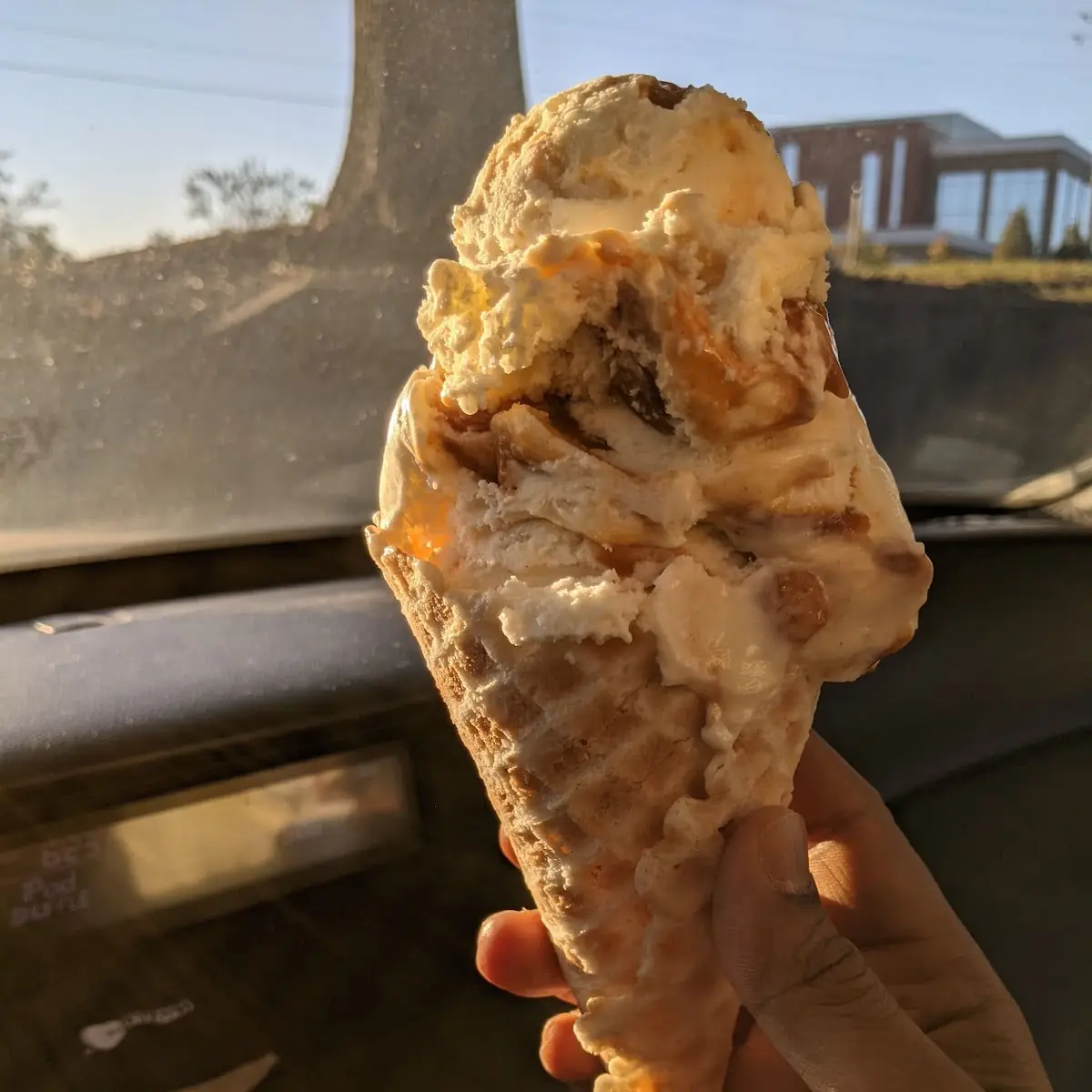 Medium Waffle Cone with Coffee Ice Cream