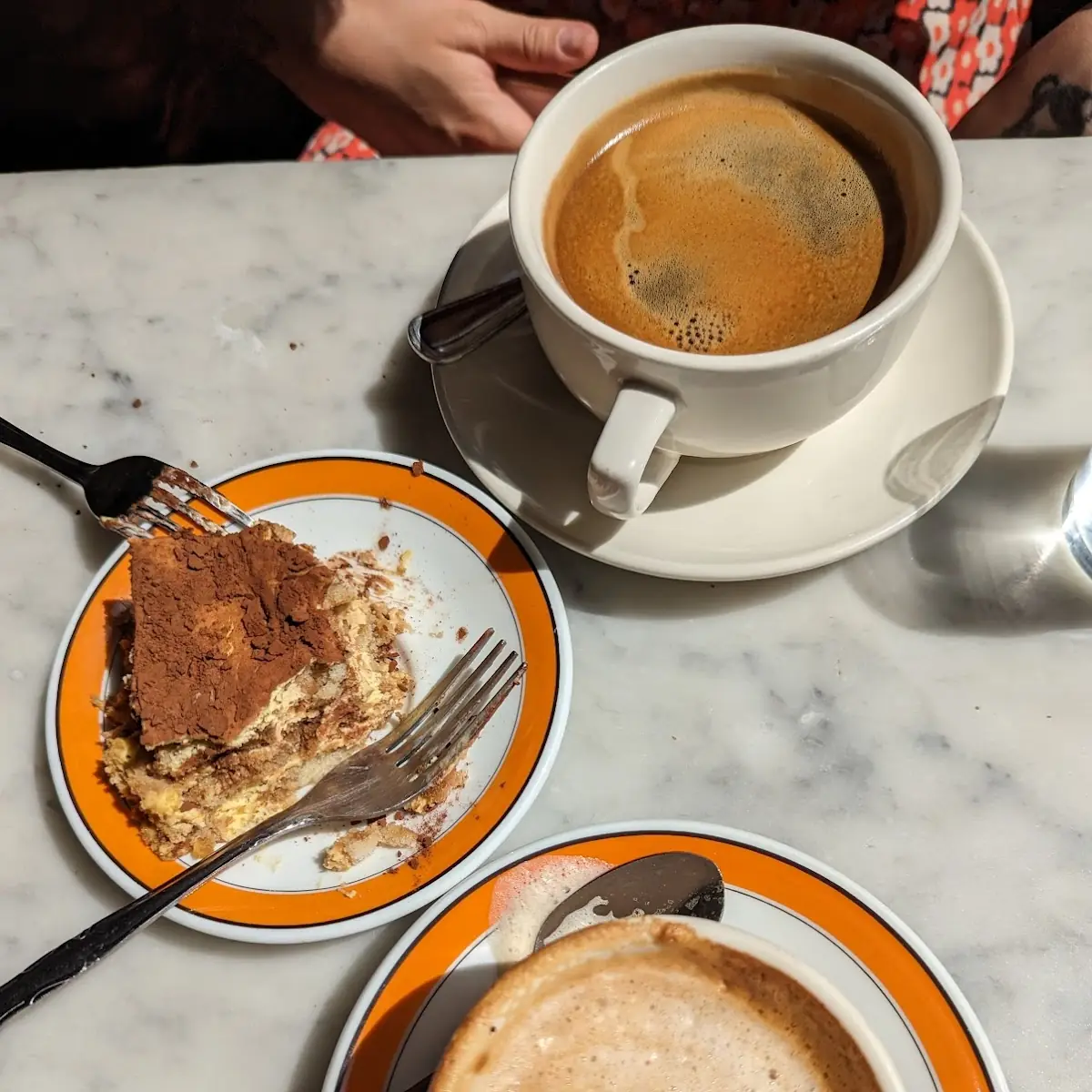 Three Items Pasta Mediterranean & Tiramisu & Cappuccino