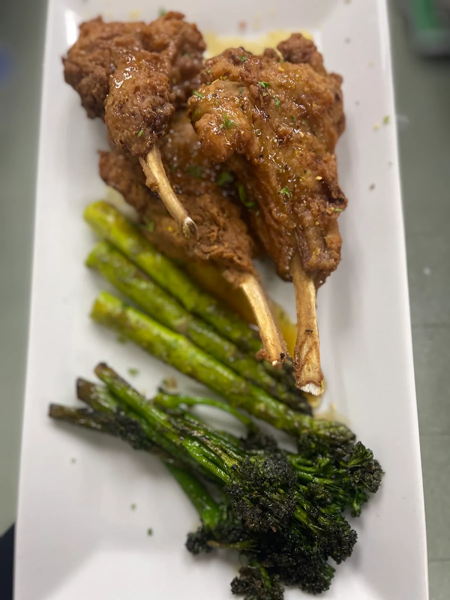 Fried Honey Lemon Pepper Lamb Chops