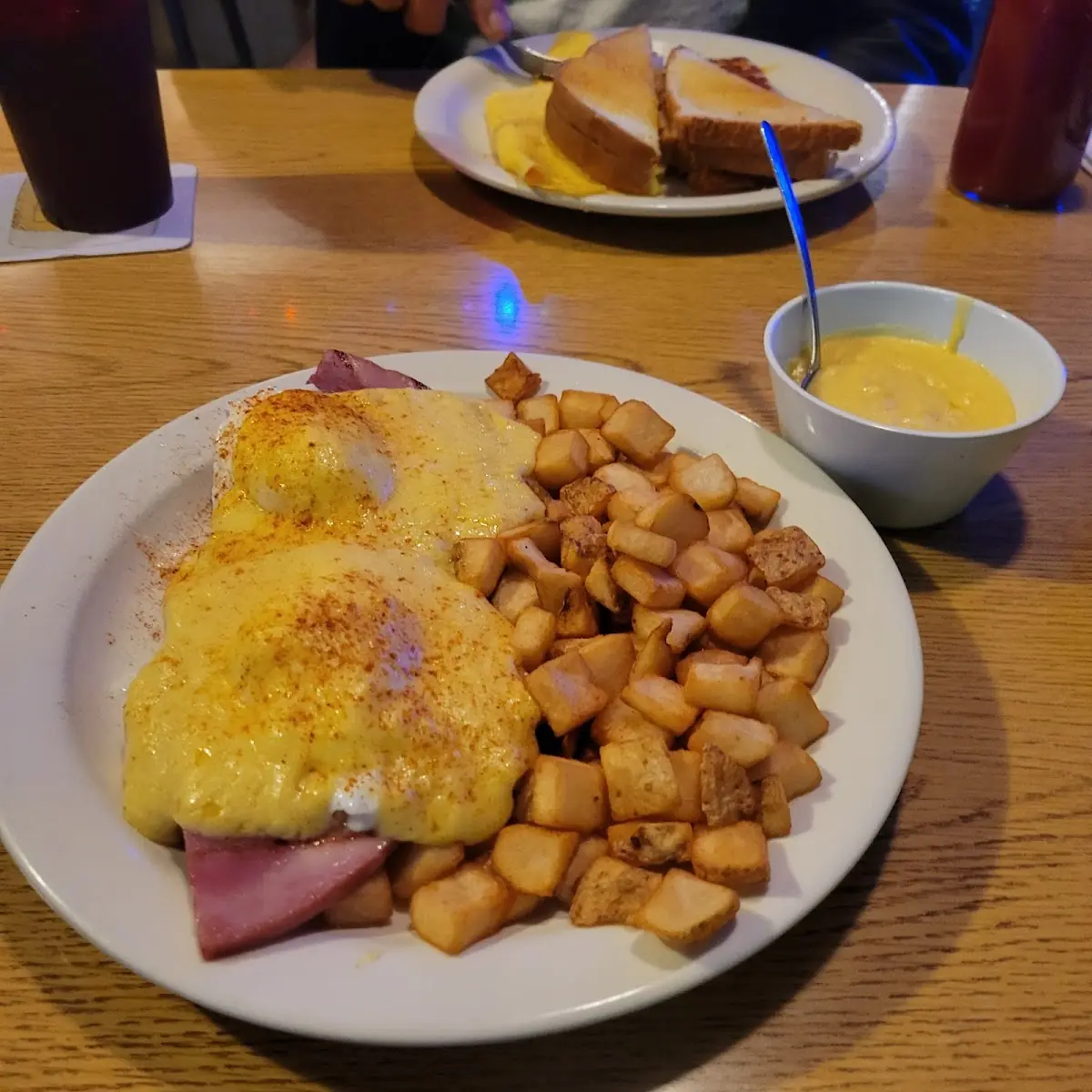 Eggs Benedict over Hash Browns