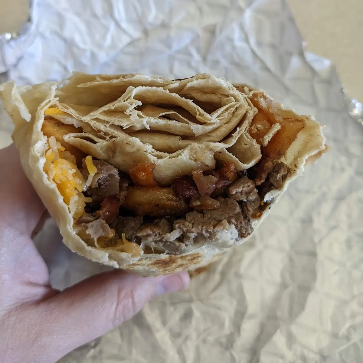 Philly Cheesesteak Burrto