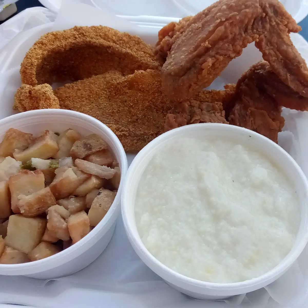 Basket Three Golden Fried Catfish