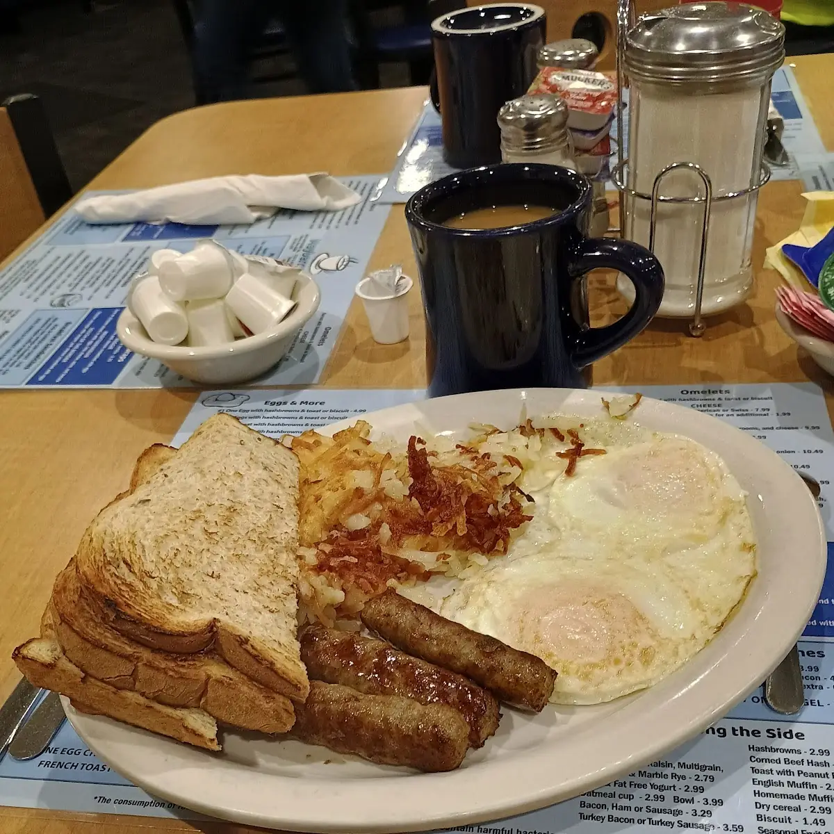 One Egg Cheese Omelet & Toast