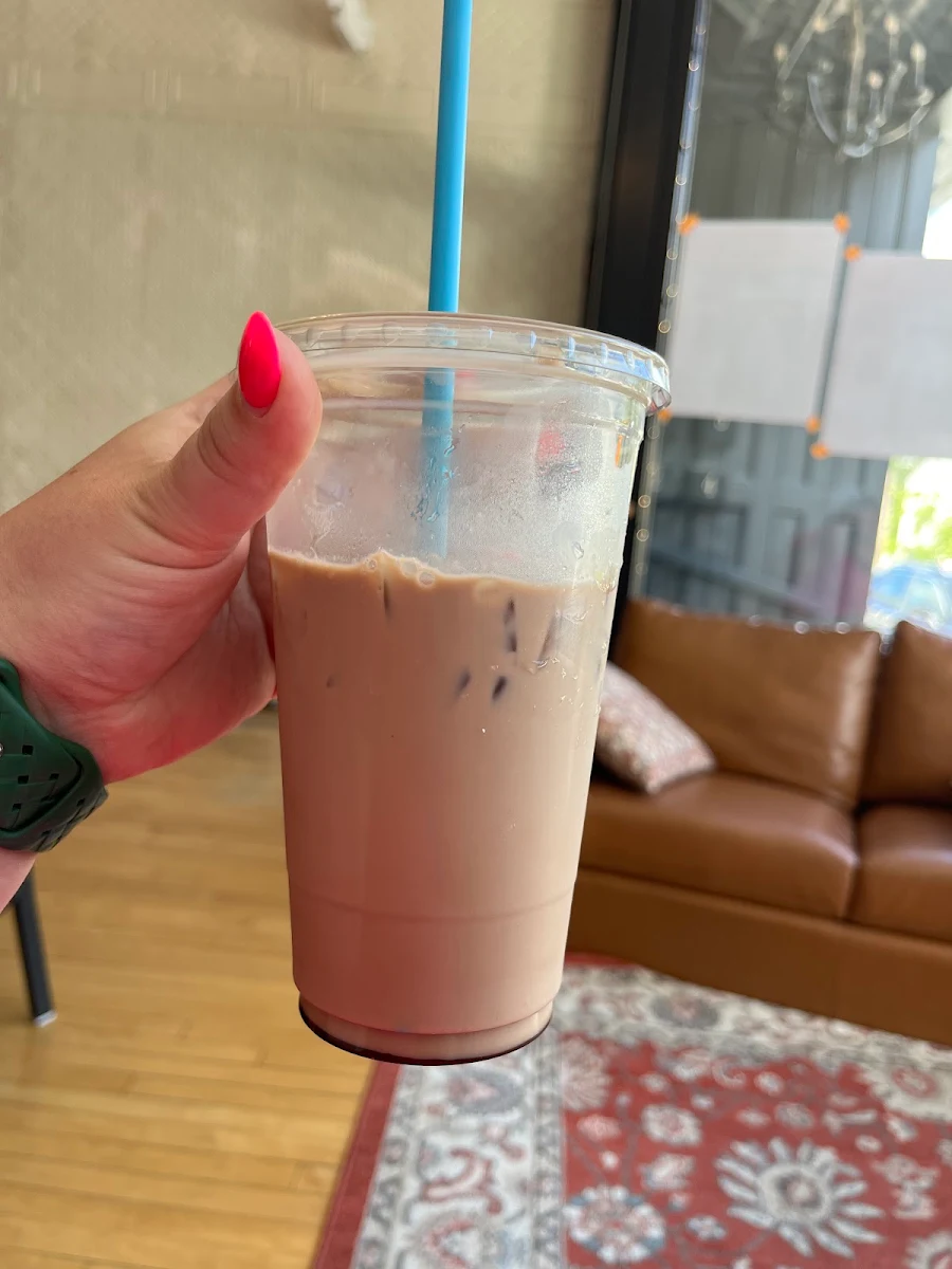 Raspberry Truffle Iced Latte