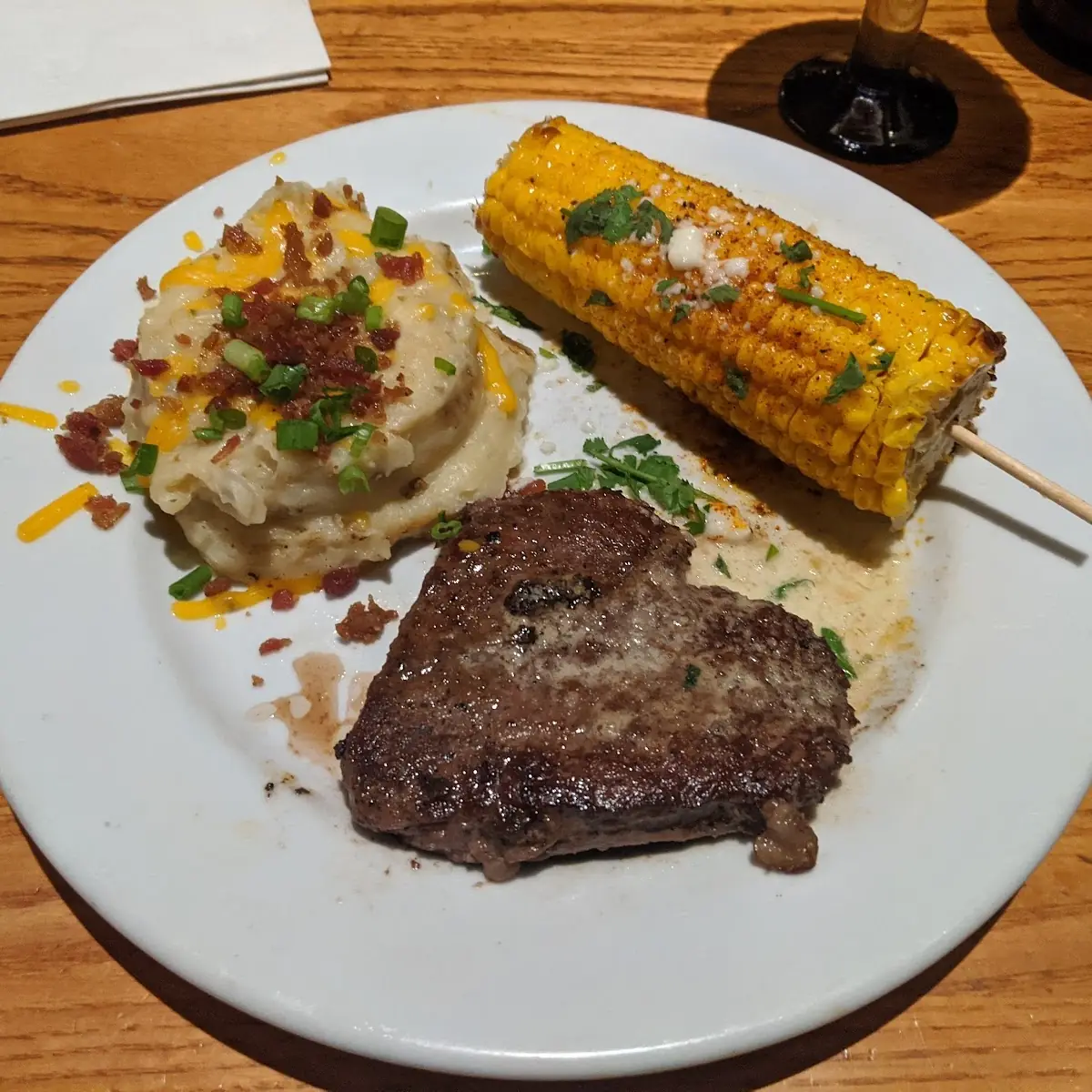 6oz Streak Loaded Mashed Potato Corn on the Cob