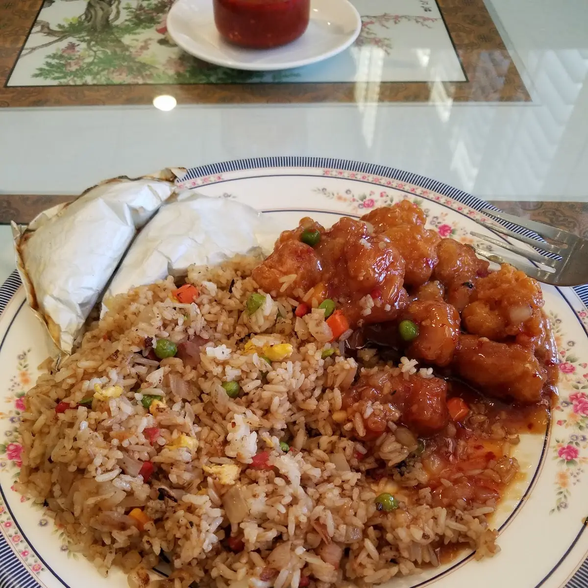 Garlic Chicken with Fried Rice