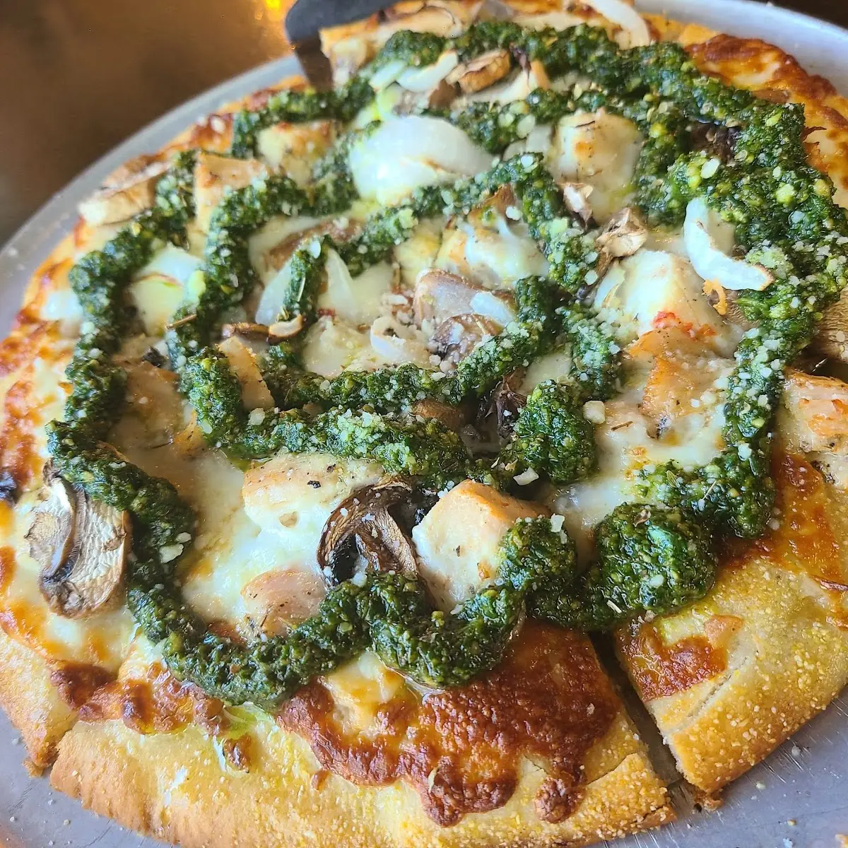 Pesto Chicken Pizza
