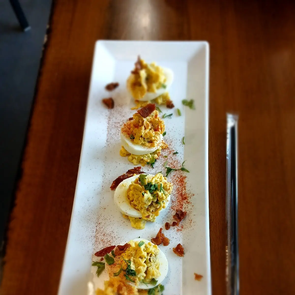 Deviled Eggs with Turkey Bacon