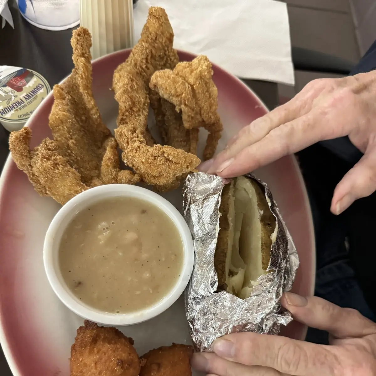 Catfish with Baked Potato