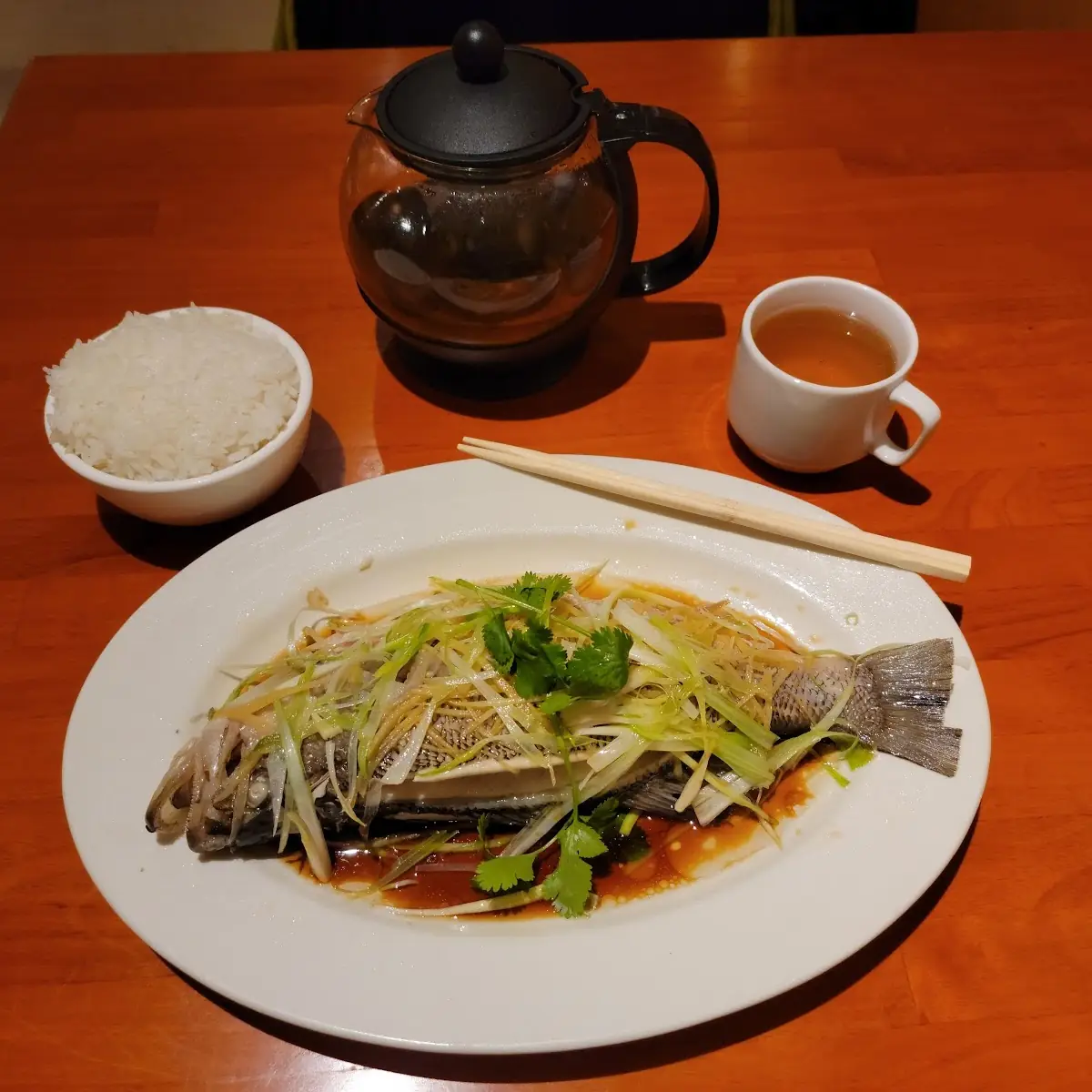 Seafood Bass with Ginger &Scallion