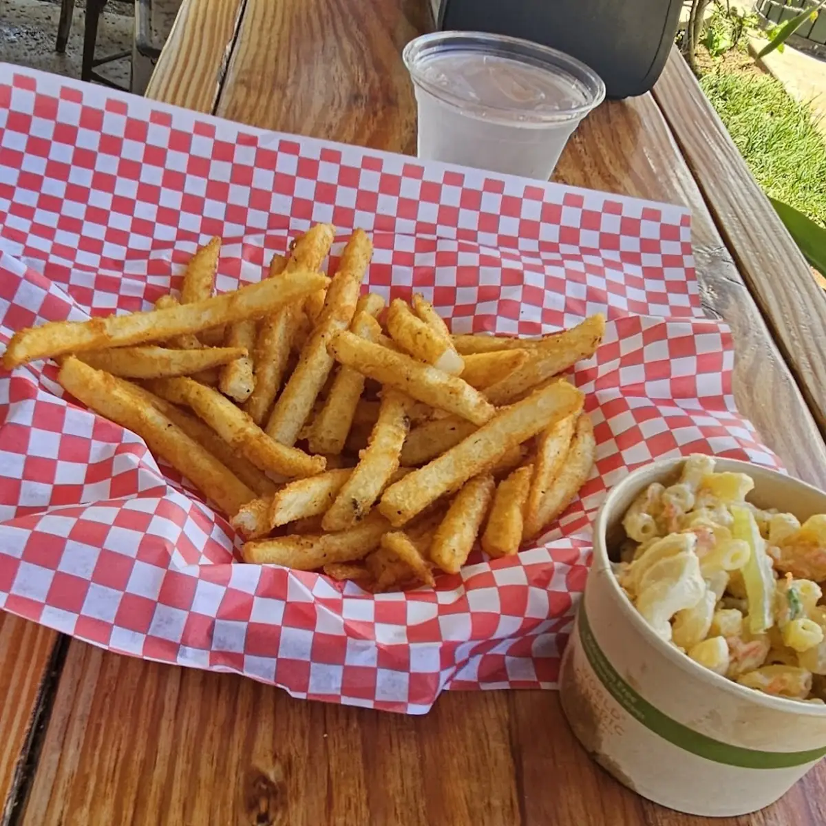 Fries and Mac and Cheese