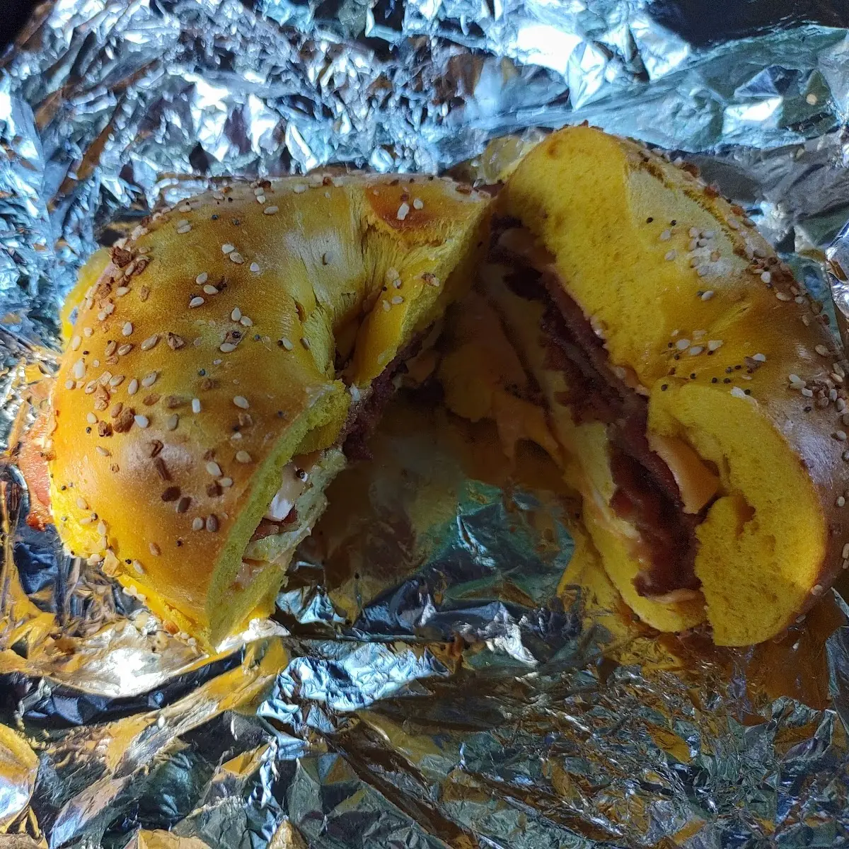 Bacon Egg and Cheese on a Egg Everything Bagel